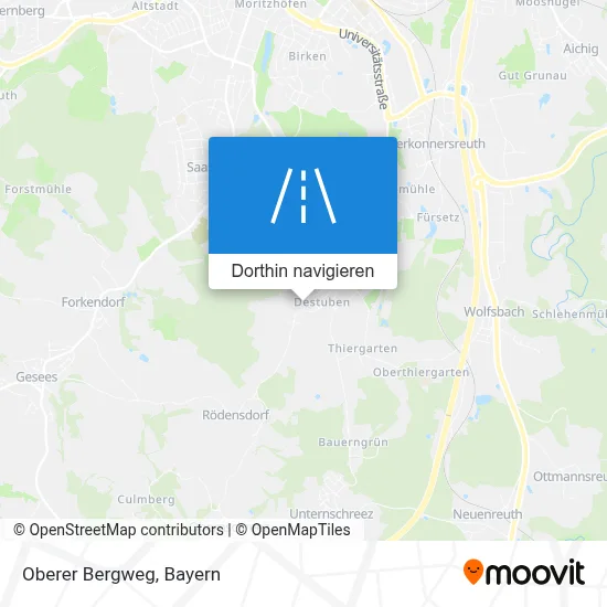 Oberer Bergweg Karte