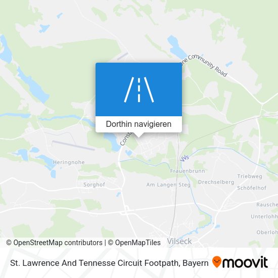 St. Lawrence And Tennesse Circuit Footpath Karte