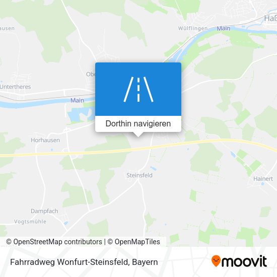 Fahrradweg Wonfurt-Steinsfeld Karte