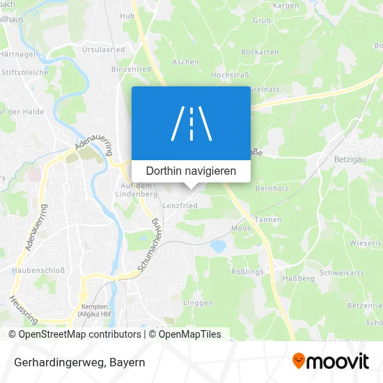 Gerhardingerweg Karte