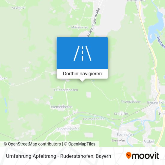 Umfahrung Apfeltrang - Ruderatshofen Karte