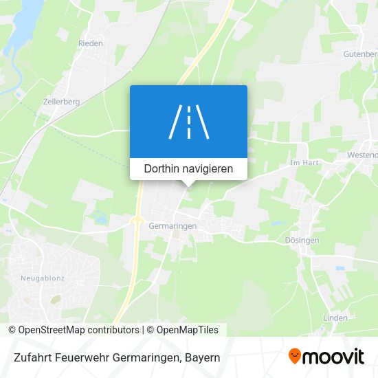 Zufahrt Feuerwehr Germaringen Karte