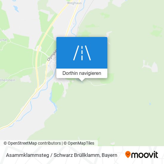 Asammklammsteg / Schwarz Brüllklamm Karte