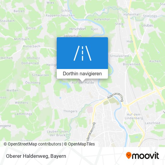 Oberer Haldenweg Karte