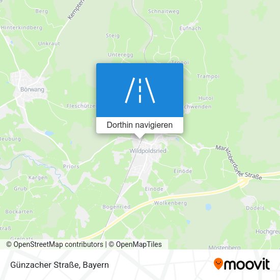Günzacher Straße Karte