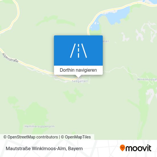 Mautstraße Winklmoos-Alm Karte