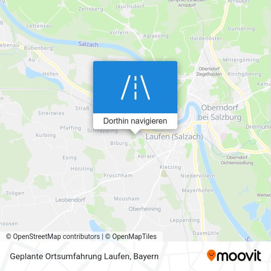 Geplante Ortsumfahrung Laufen Karte