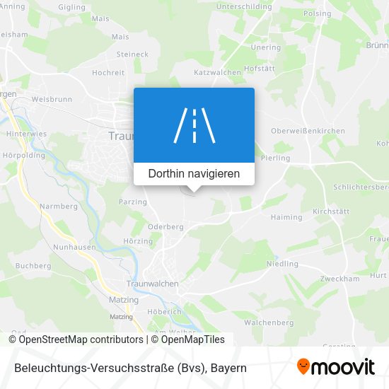 Beleuchtungs-Versuchsstraße (Bvs) Karte