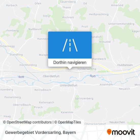 Gewerbegebiet Vordersarling Karte
