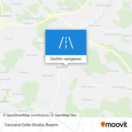 Cessana-Colle-Straße Karte