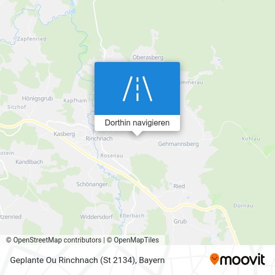 Geplante Ou Rinchnach (St 2134) Karte