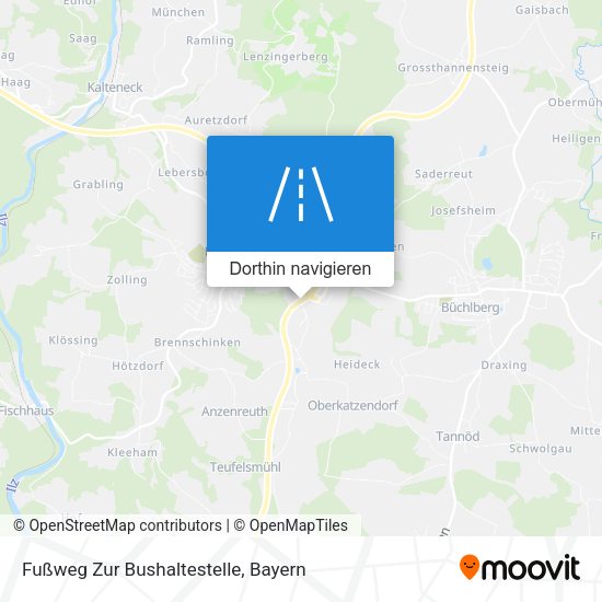 Fußweg Zur Bushaltestelle Karte