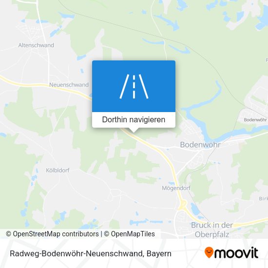 Radweg-Bodenwöhr-Neuenschwand Karte