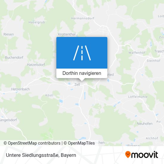 Untere Siedlungsstraße Karte