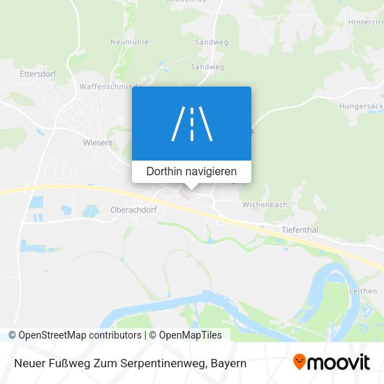 Neuer Fußweg Zum Serpentinenweg Karte
