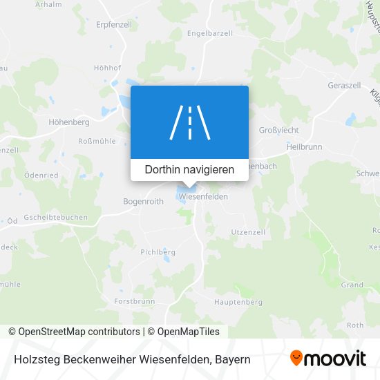 Holzsteg Beckenweiher Wiesenfelden Karte