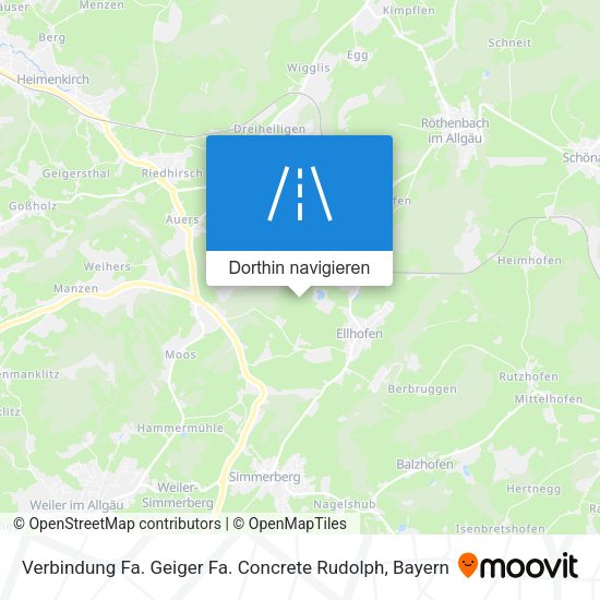 Verbindung Fa. Geiger Fa. Concrete Rudolph Karte
