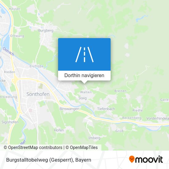 Burgstalltobelweg (Gesperrt) Karte