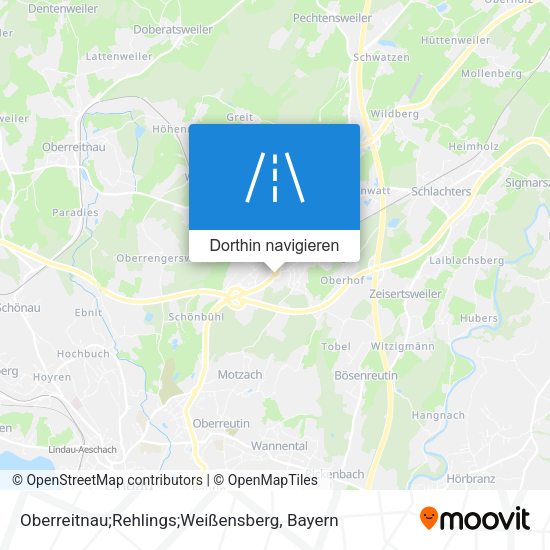 Oberreitnau;Rehlings;Weißensberg Karte