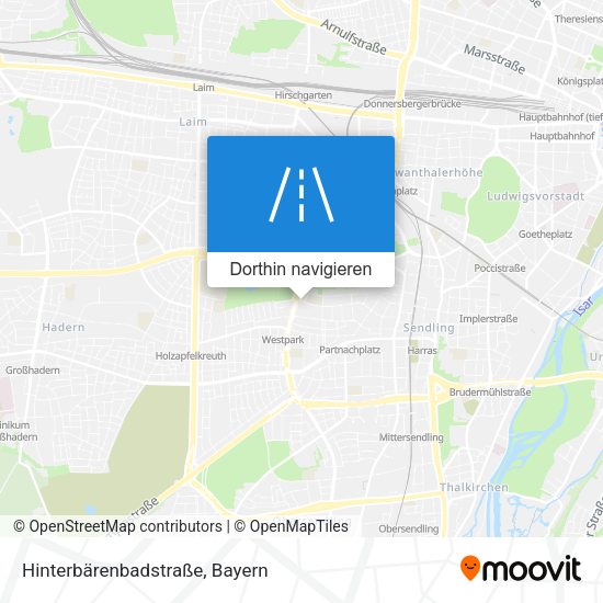 Hinterbärenbadstraße Karte