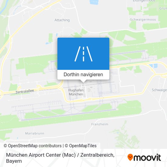 München Airport Center (Mac) / Zentralbereich Karte
