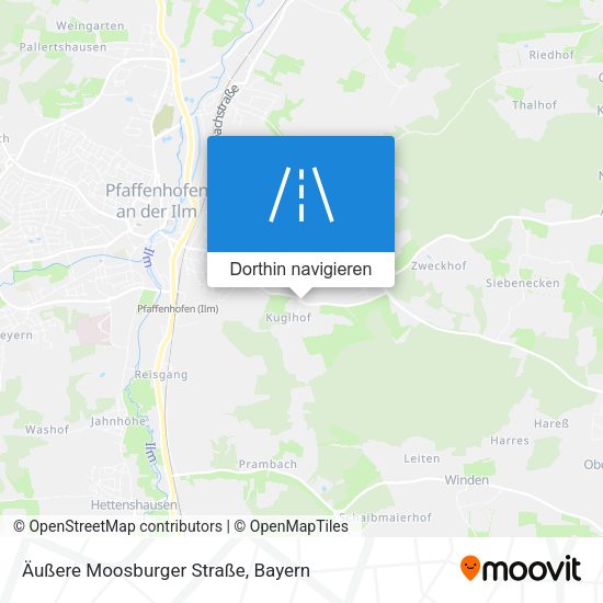 Äußere Moosburger Straße Karte