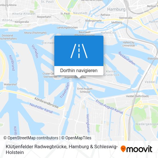 Klütjenfelder Radwegbrücke Karte