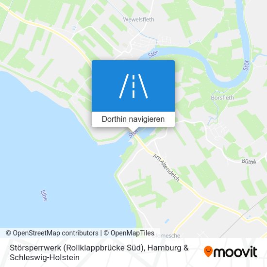 Störsperrwerk (Rollklappbrücke Süd) Karte