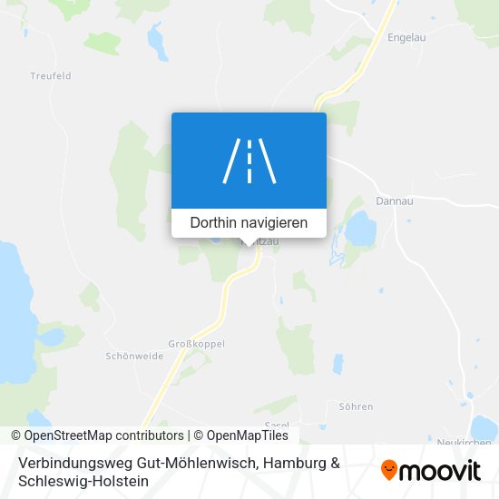 Verbindungsweg Gut-Möhlenwisch Karte