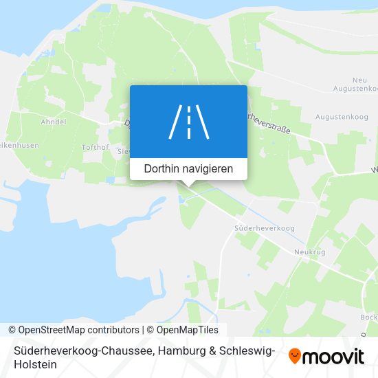 Süderheverkoog-Chaussee Karte