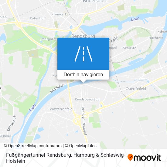 Fußgängertunnel Rendsburg Karte