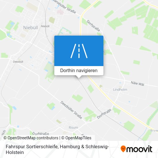 Fahrspur Sortierschleife Karte