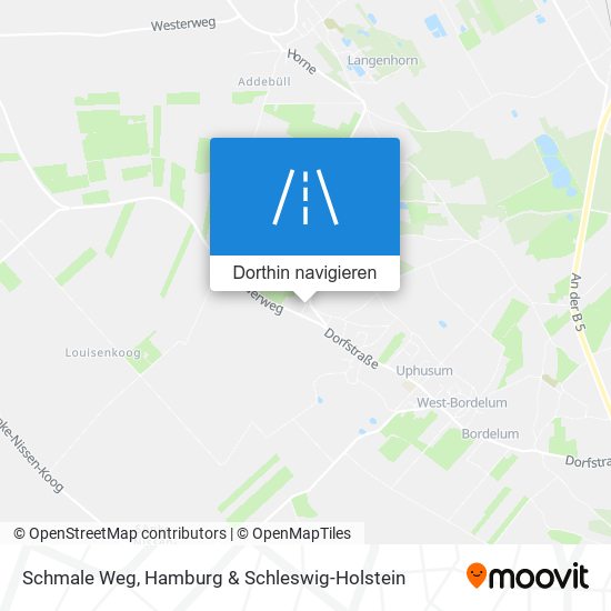 Schmale Weg Karte