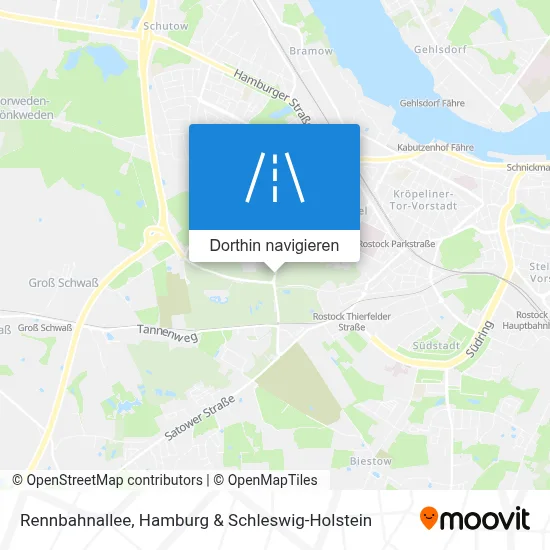Rennbahnallee Karte