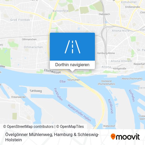 Övelgönner Mühlenweg Karte