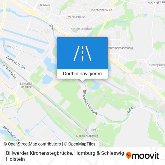 Billwerder Kirchenstegbrücke Karte