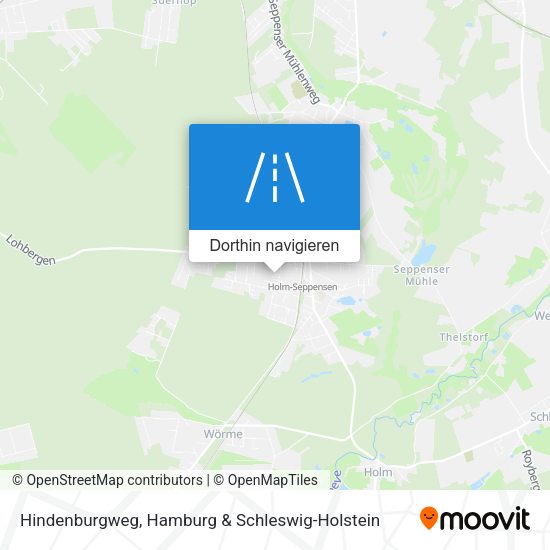 Hindenburgweg Karte