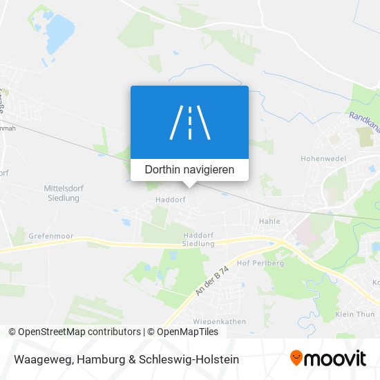 Waageweg Karte