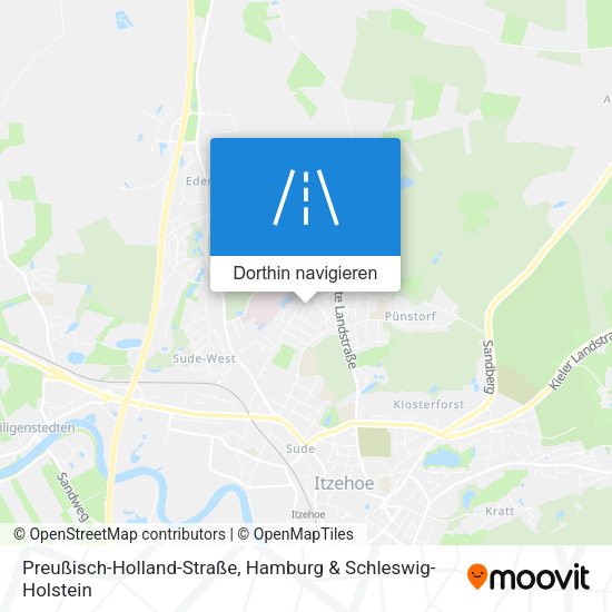 Preußisch-Holland-Straße Karte