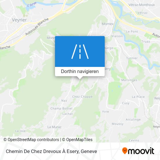 Chemin De Chez Drevoux À Esery Karte