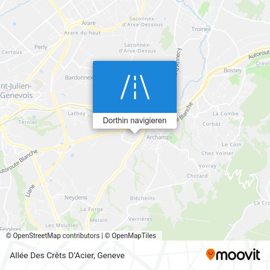 Allée Des Crêts D’Acier Karte