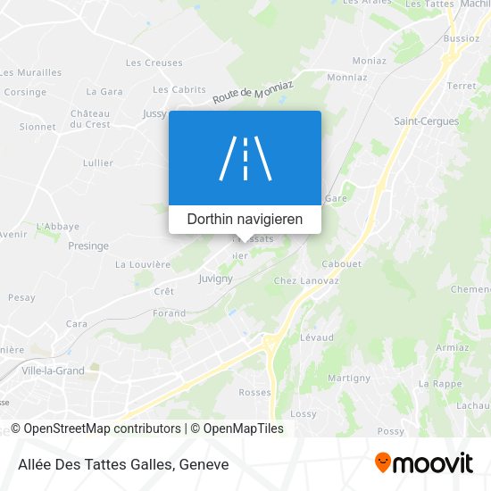 Allée Des Tattes Galles Karte