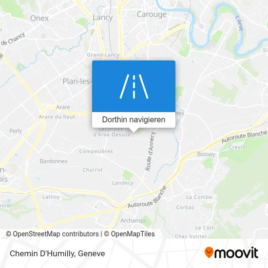 Chemin D'Humilly Karte