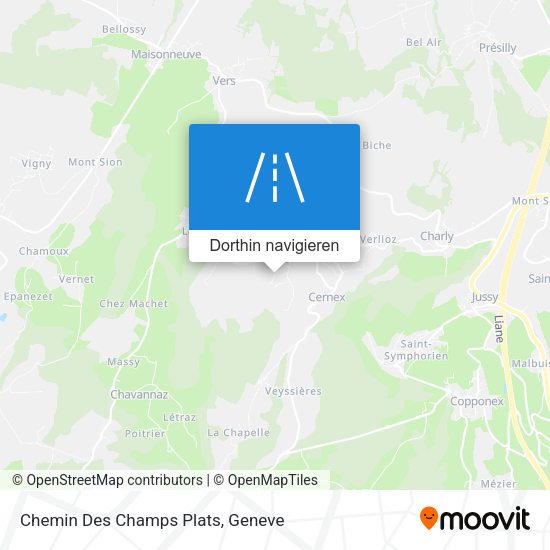 Chemin Des Champs Plats Karte