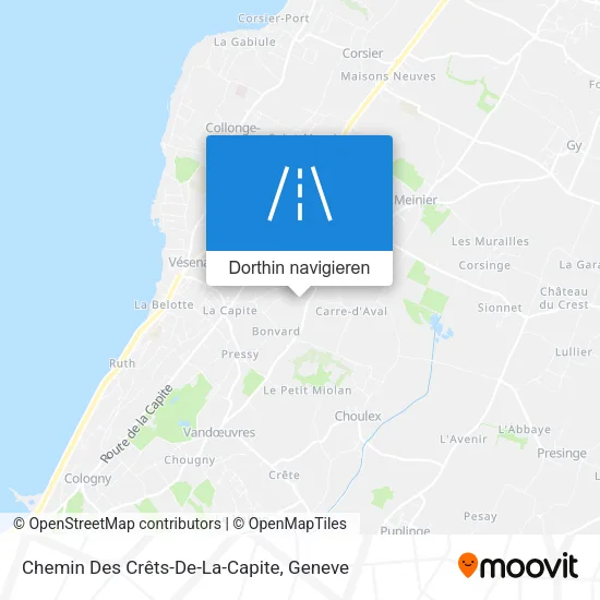 Chemin Des Crêts-De-La-Capite Karte