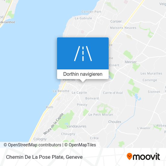 Chemin De La Pose Plate Karte