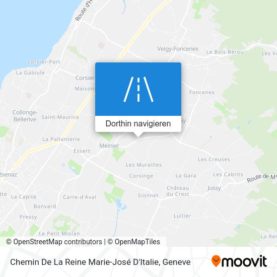Chemin De La Reine Marie-José D'Italie Karte