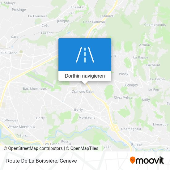Route De La Boissière Karte
