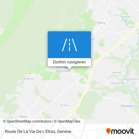 Route De La Vie De L'Etraz Karte