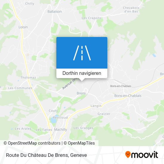 Route Du Château De Brens Karte
